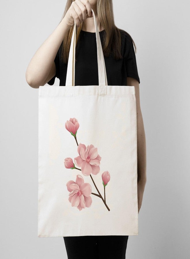 ARTBUG Tote Bag for Women with zip, Aesthetic Canvas tote bag for college girls, office, stylish and reusable - Flowers - D No - 106 - Image 3