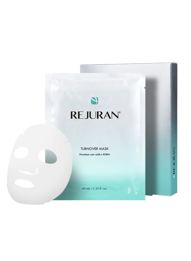 REJURAN ® Turnover Mask, c-PDRN® (5ea) – Original Salmon DNA for Firming, Hydration, Repairing & Revitalizing. Achieve Youthful, Radiant Skin. Korean Skincare. Ultra Microfiber Sheet Mask - Image 1