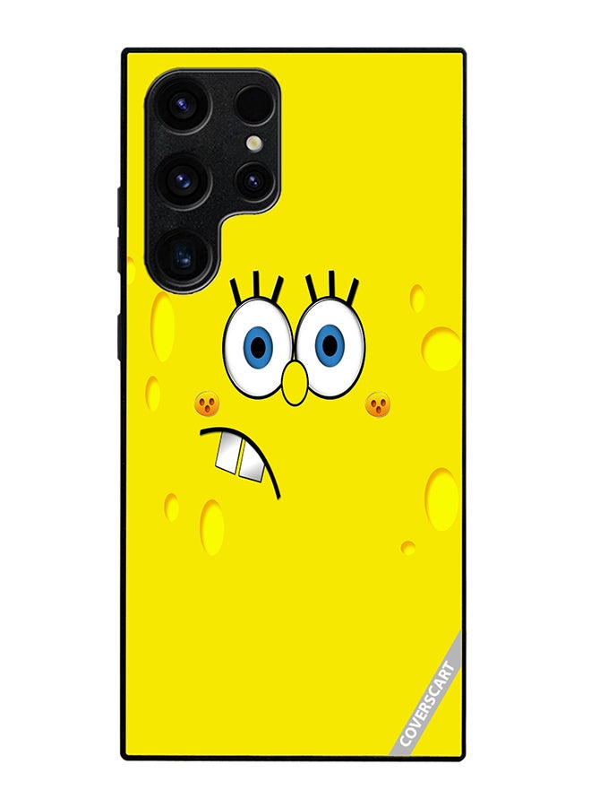 COVERSCART Protective Case Cover For Samsung Galaxy S24 Ultra Confused Spongebob Design Yellow