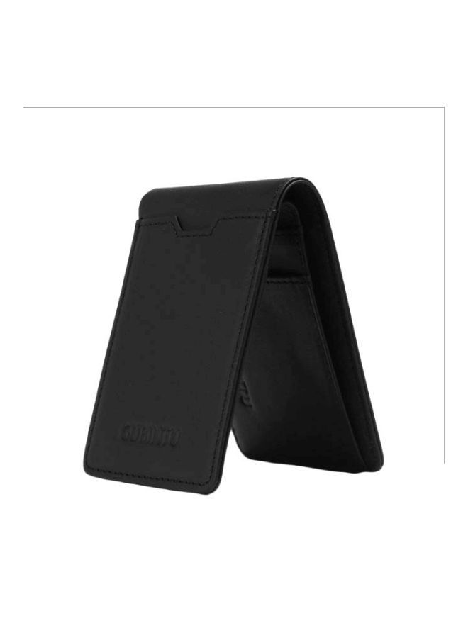 NIBEMINENT Bi-Fold Leather Wallet Black  - Image 1