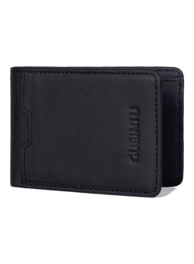 NIBEMINENT Bi-Fold Leather Wallet Black  - Image 3