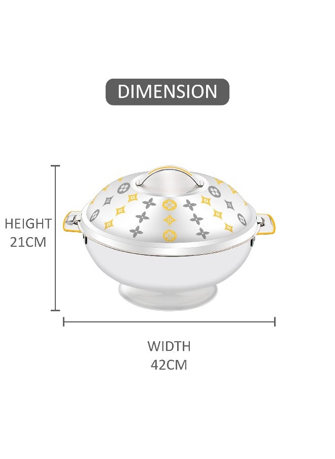 Rathore - Noor Hotpot Stainless Steel Casserole Insulated Thermal Serving Bowl Keeps Food Hot for long time 12500ML - Image 1