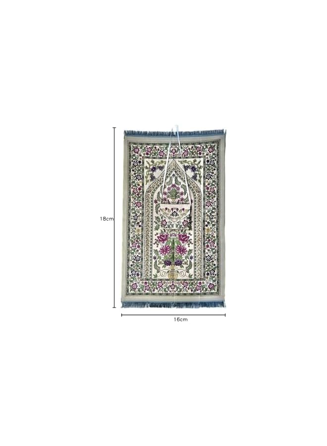 The Bros سجادة صلاة محمولة صغيرة مع حقيبة وشريط سجادة صلاة ناعمة وأنيقة متعددة الألوان - Image 3