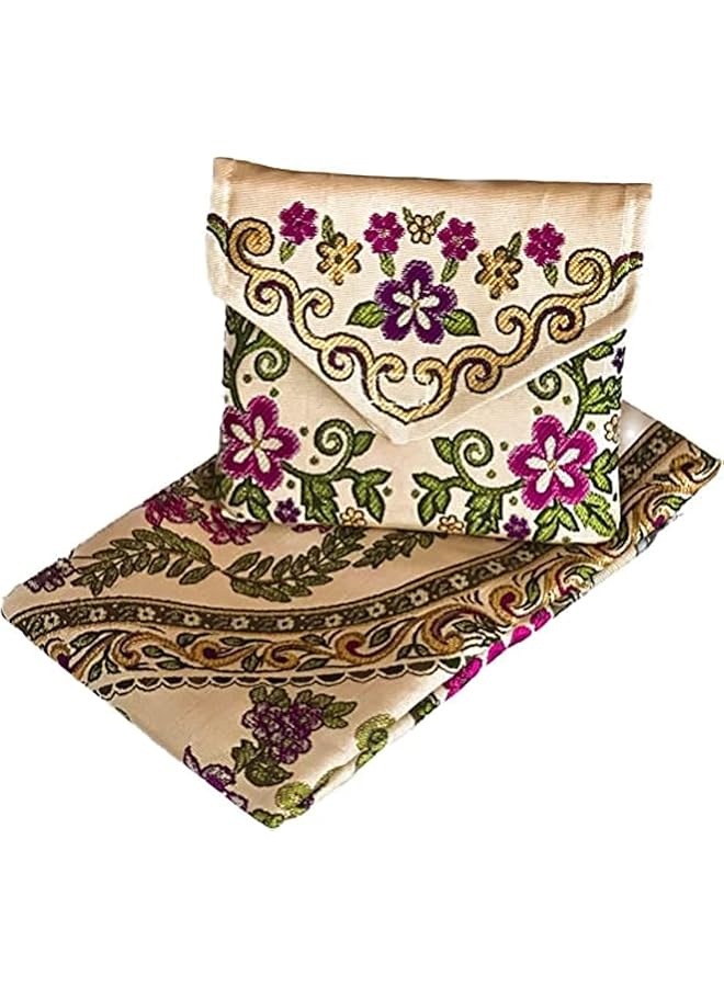 The Bros سجادة صلاة محمولة صغيرة مع حقيبة وشريط سجادة صلاة ناعمة وأنيقة متعددة الألوان - Image 1