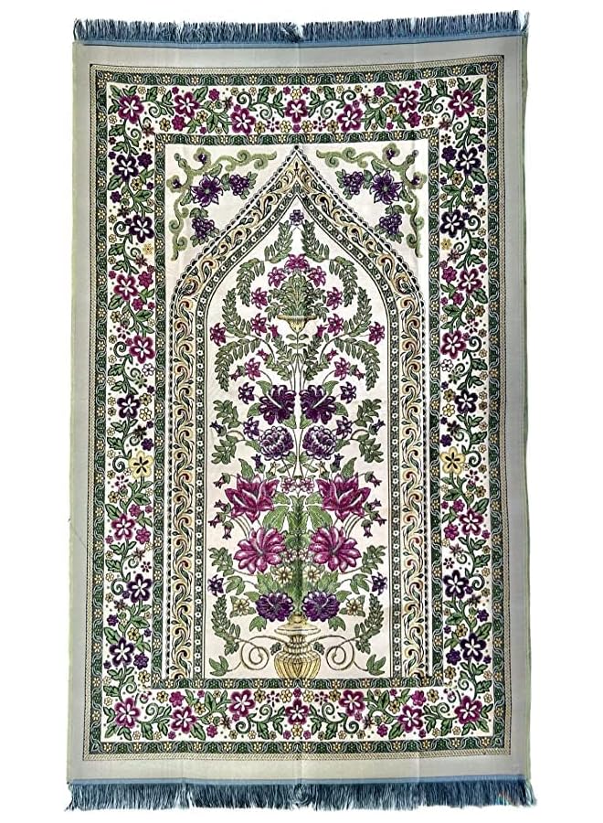 The Bros سجادة صلاة محمولة صغيرة مع حقيبة وشريط سجادة صلاة ناعمة وأنيقة متعددة الألوان - Image 5