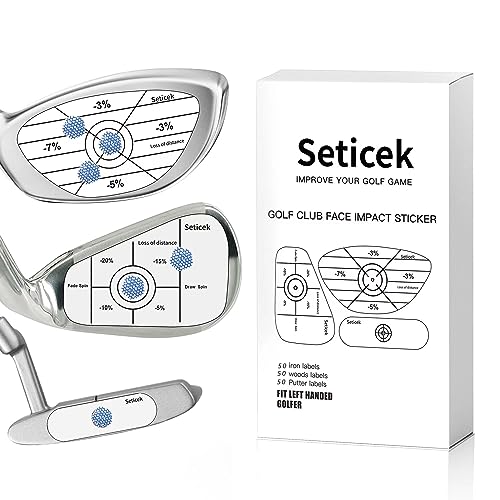 Seticek Left Hand Golf Impact Tape 150 Pc ｜Self-Teaching Sweet Spot and Consistency Analysis ｜ Improve Golf Swing Accuracy and Distance - Image 1