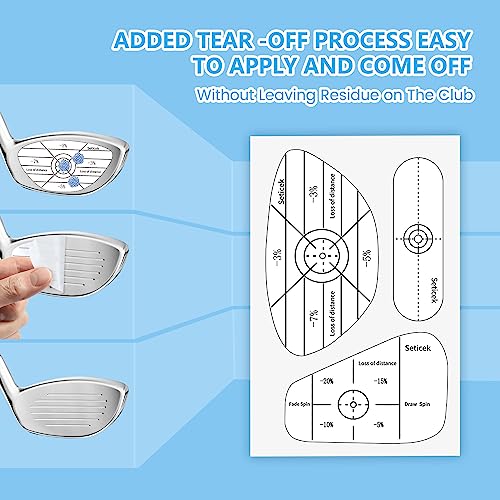 Seticek Left Hand Golf Impact Tape 150 Pc ｜Self-Teaching Sweet Spot and Consistency Analysis ｜ Improve Golf Swing Accuracy and Distance - Image 2