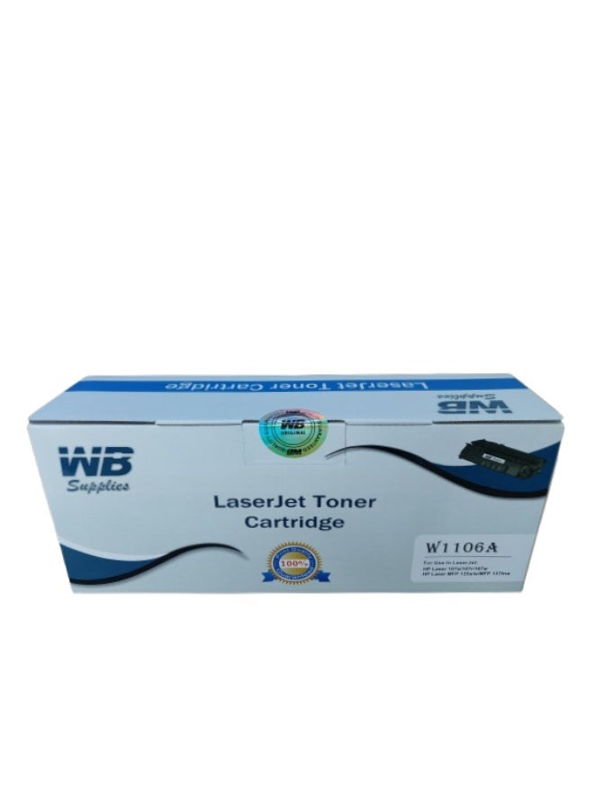 WB Toner 106A Black - W1106A Suitable for Use in HP-Laser MFP135a/135w/137fnw HP-Laser 107a/107w - Image 2