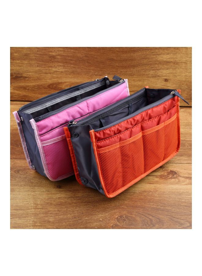 NIBEMINENT Waterproof Makeup Bag Pink 27.5 x 16.5 10.5centimeter - Image 5