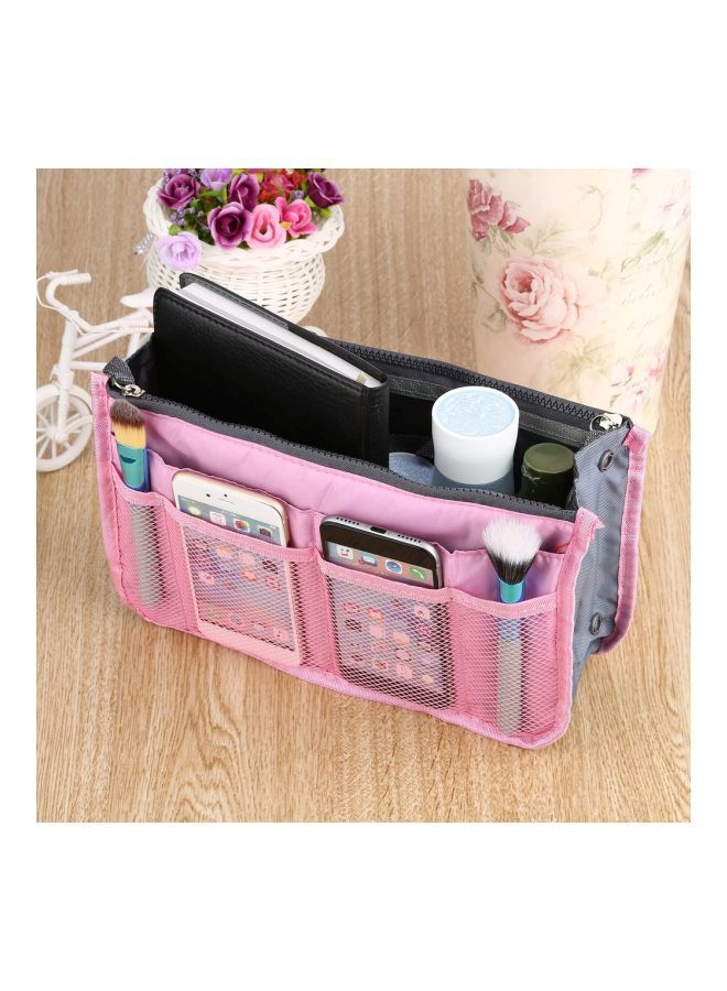 NIBEMINENT Waterproof Makeup Bag Pink 27.5 x 16.5 10.5centimeter - Image 4