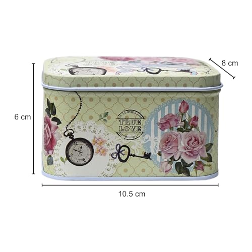 MARKET 99 Multicolor Tin Box (Set Of 6) | Small Rectangular Containers with Lid | Organiser for Stationery | Storage Boxes for Storing office supplies like pens, Markers, and notepads - Image 3