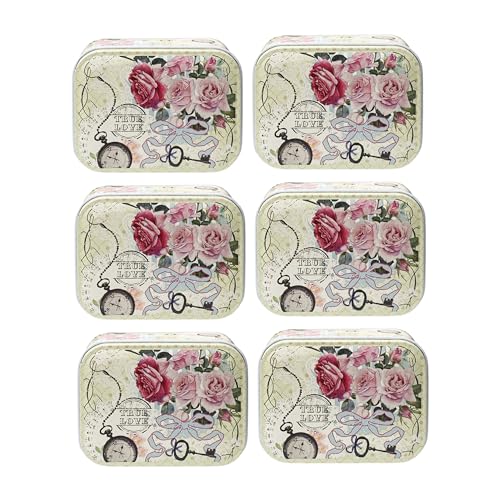 MARKET 99 Multicolor Tin Box (Set Of 6) | Small Rectangular Containers with Lid | Organiser for Stationery | Storage Boxes for Storing office supplies like pens, Markers, and notepads - Image 2