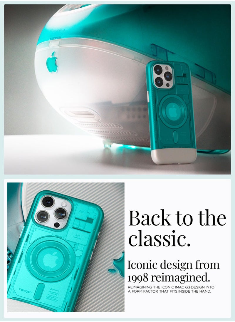 Spigen Classic C1 MagFit for iPhone 15 Pro Case Cover with MagSafe & Extreme Protection Tech - Bondi Blue  - Image 2