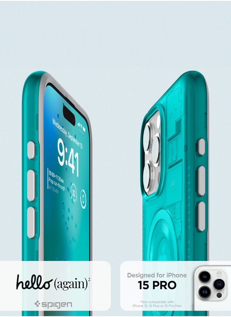 Classic C1 MagFit for iPhone 15 Pro Case Cover with MagSafe & Extreme Protection Tech - Bondi Blue