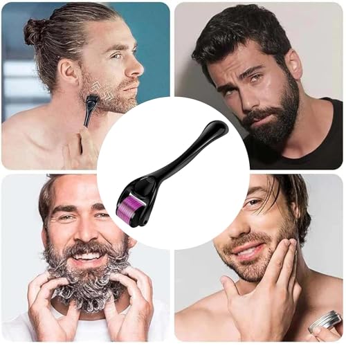 XML Derma Roller 0.5 mm, Ice Roller, Hair Scalp Massager Facial Kit Combo for Promotes Beard Growth, Hair Growth & Reduces Acne Scars, Face Roller Silicone Facial Cube for Eyes Neck Face Massage - Image 4