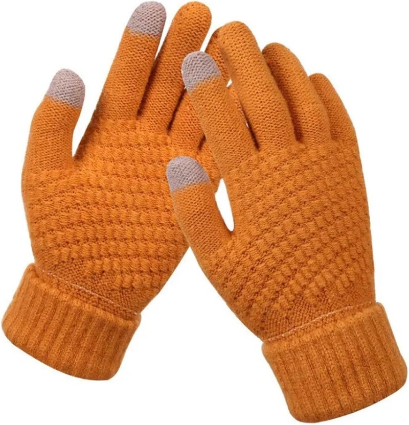 Creative winter men's and women's warm split finger gloves, new jacquard touch screen gloves - Image 1