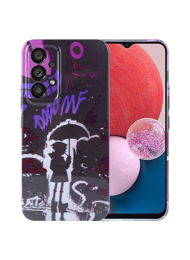 S-TOP Case For Samsung Galaxy A13 4G Painted Pattern Precise Hole PC Phone Case - Image 1