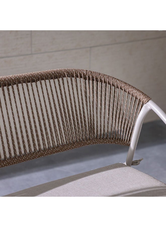 DANUBE HOME مجموعة أرائك فيتارا الخارجية لأربعة أشخاص | أثاث حديقة بإطار فولاذي | تصميم حديث لمجموعة أرائك الفناء | طاولة وكراسي للجلوس في الحديقة الخارجية - Image 4