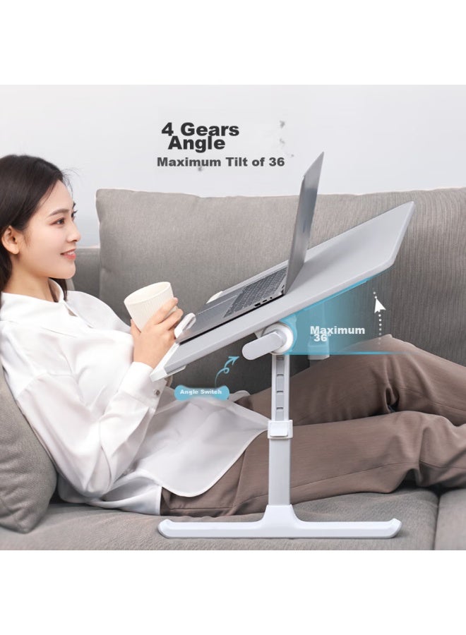 Xgear Bed Desk, Laptop Desk, Adjustable Height Folding Desk, Bay Window Desk, Dorm Study Desk, Office Small Table - Image 1