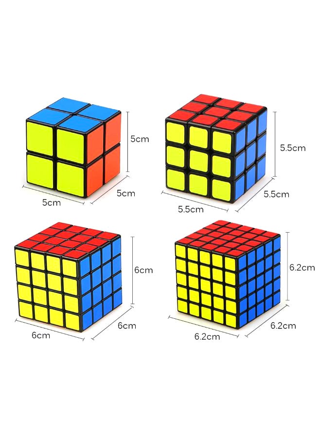 4-Piece Magic Speed Cube Set - Image 2