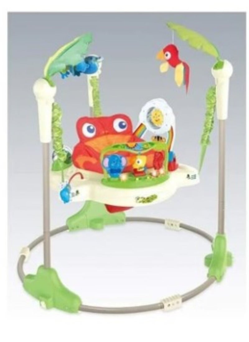FULL JOY Baby Adjustable Jumper Walker Activity Seat With Multifunction Musical Toys ,Green  - Image 1