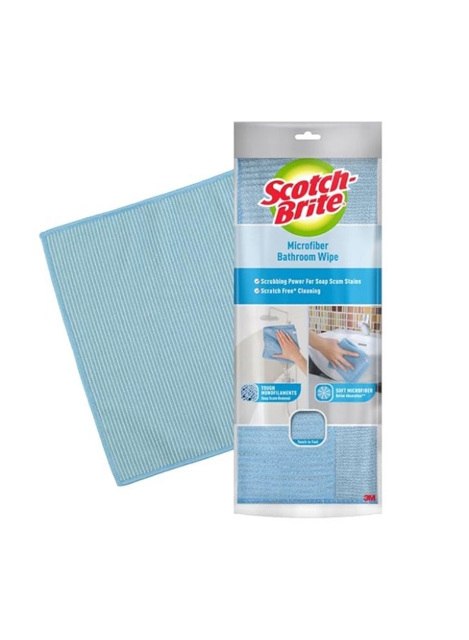 Scotch-Bright منشفة تنظيف الحمام المصنوعة من الألياف الدقيقة من سكوتش برايت (أزرق)، مجموعة من قطعة واحدة. - Image 1