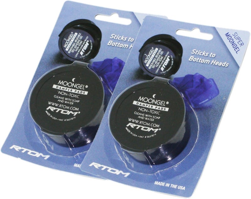 Moongel Drum Damping Gel 6 Self Adhesive Damper Pads - Blue (Pack of 2) Total 12 Pads