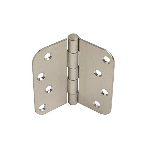 Hinge Outlet Stainless Steel Door Hinges - 4 Inch with 5/8 Inch Radius - Non-Removable Pin for Enhanced Security and Rust Resistance (Brushed Finish, 2 Pack) - Image 3