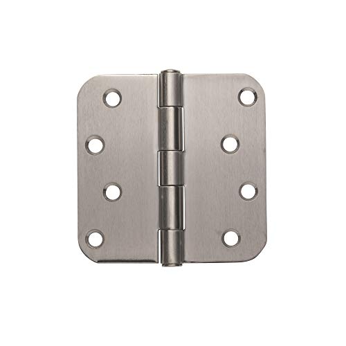 Hinge Outlet Stainless Steel Door Hinges - 4 Inch with 5/8 Inch Radius - Non-Removable Pin for Enhanced Security and Rust Resistance (Brushed Finish, 2 Pack) - Image 4