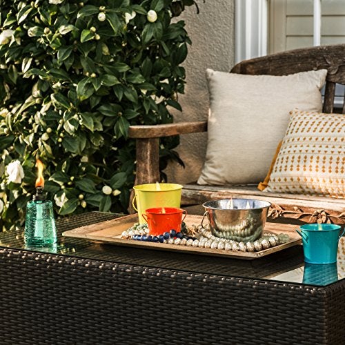 TiKi شمعة تيكي بالسترونيلا 28 أونصة – دلو معدني ثلاثي الفتيل مع غطاء (فضي) – شمعة خارجية تدوم طويلاً للباحات، الشرفات، الحدائق، الفناء الخلفي والتخييم - Image 3