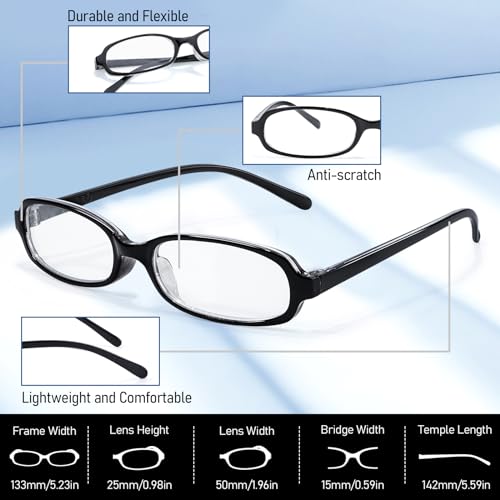 SODQW Fashion Fake Glasses Non Prescription Bayonetta Glasses for Women Blue Light Blocking Rectangle Office-Siren Y2K Frame - Image 3