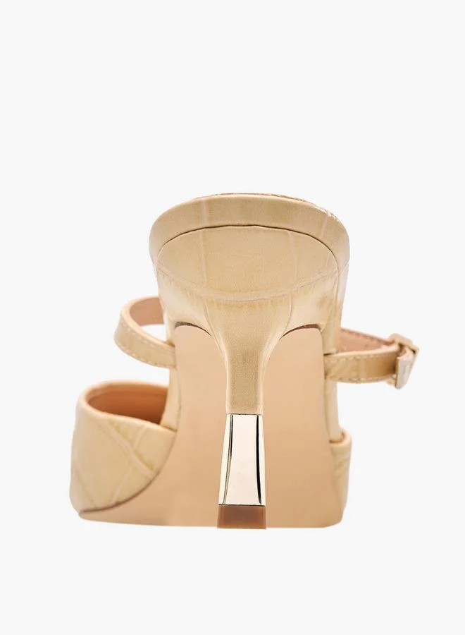 Celeste BEIGE Women Stiletto Heel Mules for Women | Best Price UAE