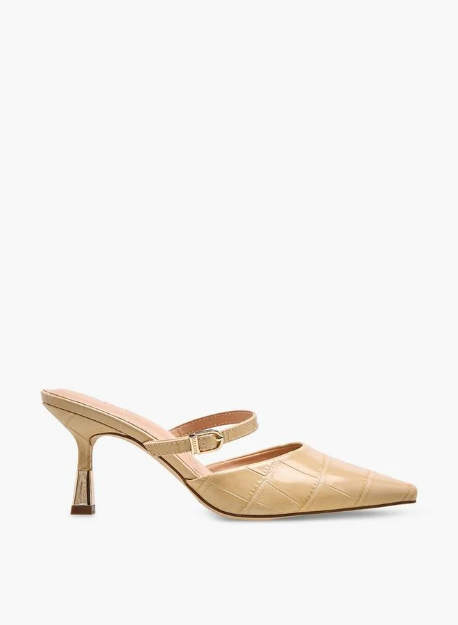 Celeste BEIGE Women Stiletto Heel Mules for Women | Best Price UAE