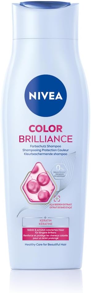 NIVEA Color Schutz pHBalance Shampoo 250 ml feuchtigkeitsspendendes Haarshampoo fr lngere Farbbrillanz Shampoo fr gefrbtes Haar mit Color PflegeKomplex