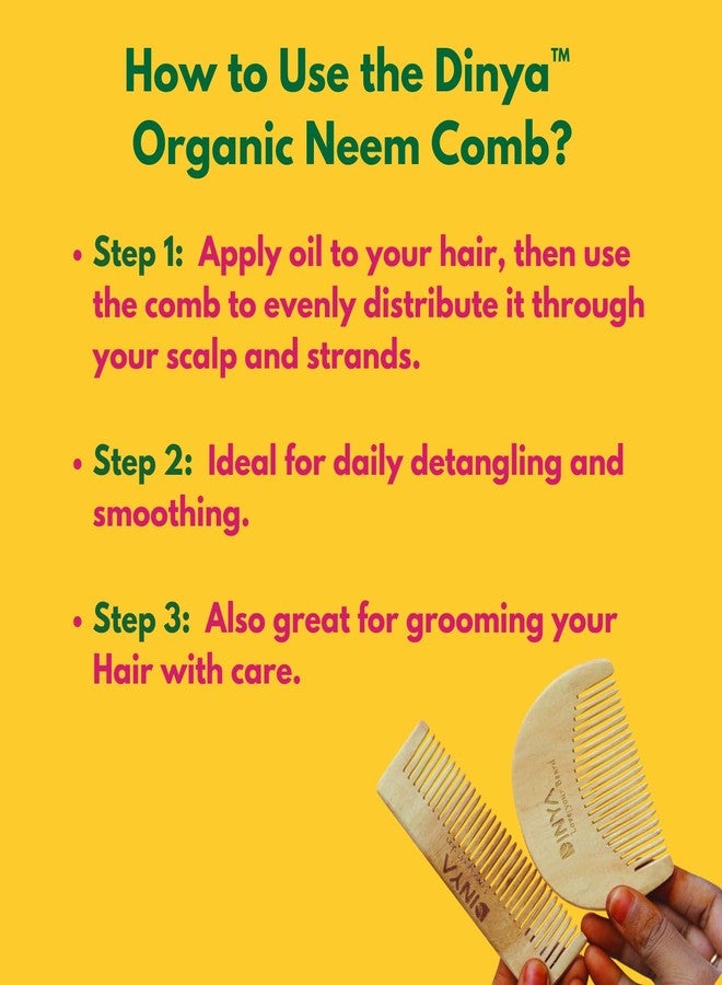 Dinya Men Wooden Comb Set, 2-Piece 100% Natural Wood Grooming Kit, Baby and Beard Comb - Image 5
