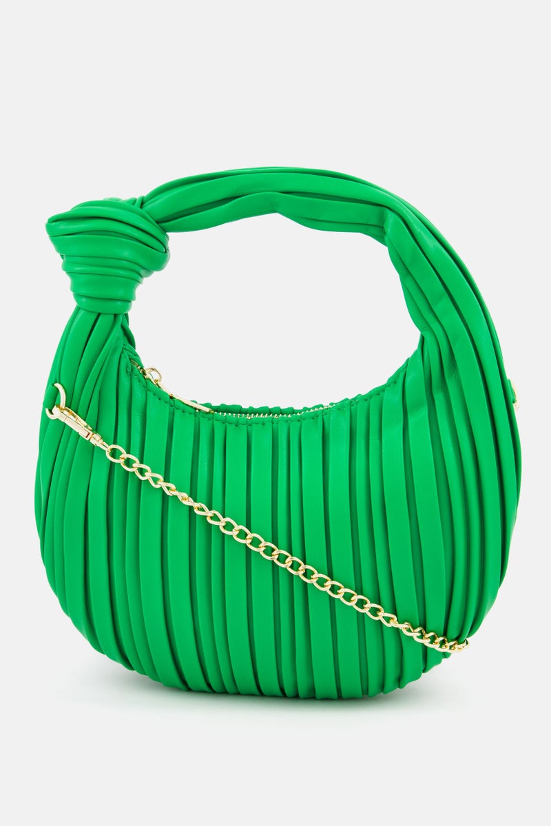 Urban Expressions Women Textured Handbag, Green - Image 1