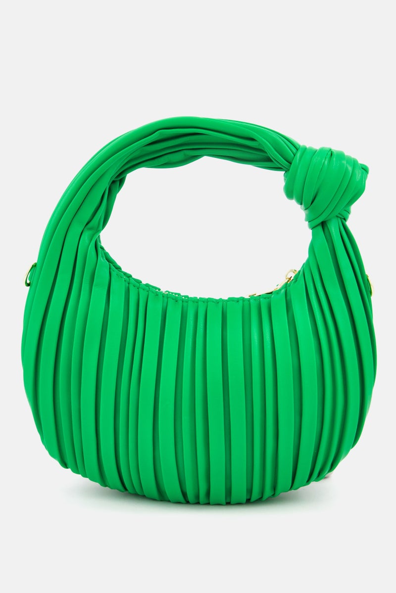 Urban Expressions Women Textured Handbag, Green - Image 3