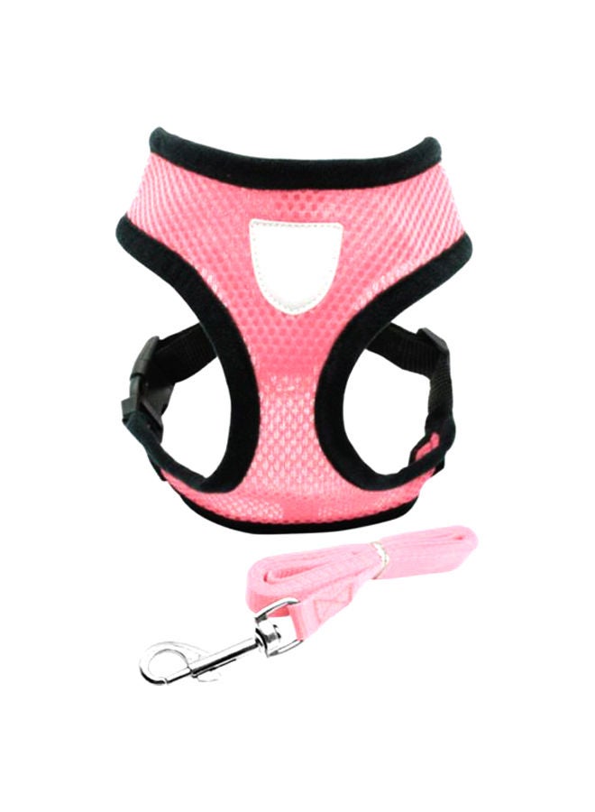 NIBEMINENT Breathable Mesh Leash Harness Pink - Image 1