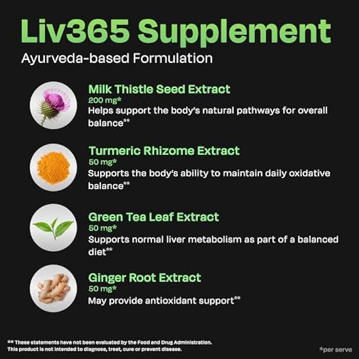 Auric Liv365 Liver Detox Supplement 160 Tablets | Lemon Flavour Advanced Herbal Formula for Liver Health, Detox & Cleansing - Image 2