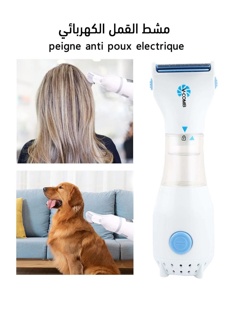 V-Comb - Electric Lice Removal Comb - Ergonomic & Safe for Kids & Pets - Professional Anti-Lice Tool with Enhanced Features for Effective Hair Care - Image 1