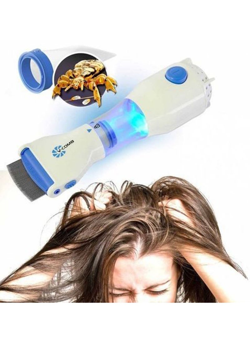 V-Comb - Electric Lice Removal Comb - Ergonomic & Safe for Kids & Pets - Professional Anti-Lice Tool with Enhanced Features for Effective Hair Care - Image 1