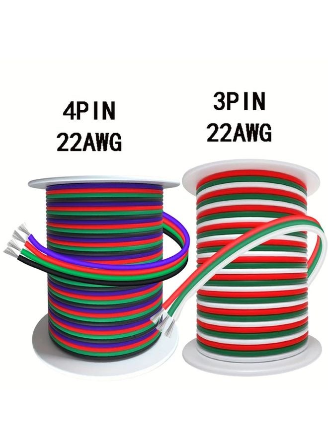 393 7 Inch 4 Pin RGB Extension Cable For WS2812B WS2811 LED Strips 12V 24V DC - Image 2