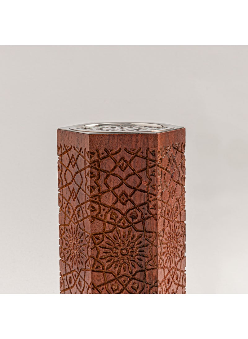 Homez Bahja collection wood oud burner   10*10*20 cm - Image 3
