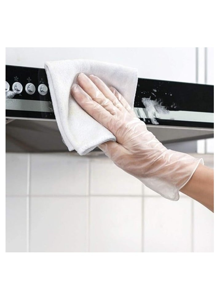ECVV 100 Pack Disposable Transparent Vinyl Gloves, Non-sterile, Food Safe, Latex Free, Virus Protection, Protective Gloves, Premium Quality for Everyday Use, Large  - Image 4