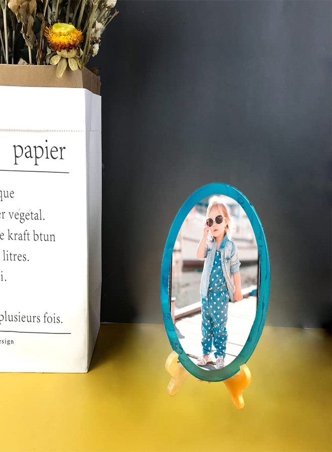 metulip Resin Mold for Photo Frame Silicone Picture Frames Resin Molds for Casting Rectangle Oval Photo Frame Molds with Stand Holder for DIY Personalized Crafts Handmade Gifts Home Table Decor - Image 4