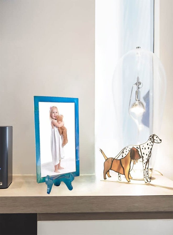 metulip Resin Mold for Photo Frame Silicone Picture Frames Resin Molds for Casting Rectangle Oval Photo Frame Molds with Stand Holder for DIY Personalized Crafts Handmade Gifts Home Table Decor - Image 3