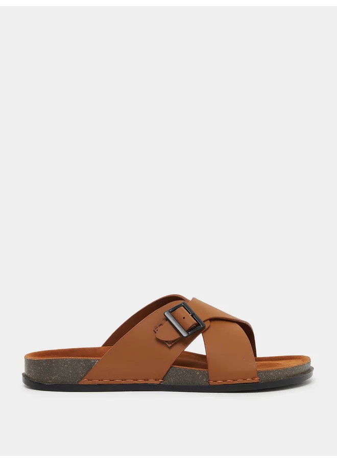 Styli Styli Cross Band Platform Sole Sandals
