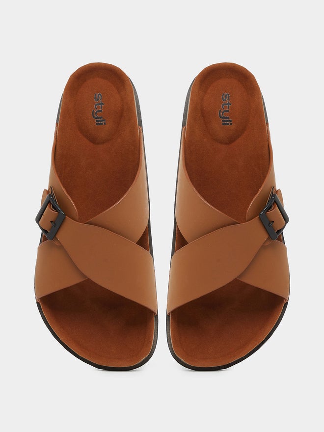 ستايلي صنادل ستايلي بنعل سميك بحزام متقاطع - Image 5