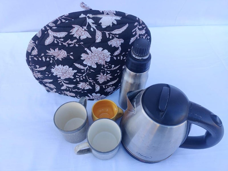 Malan Bai Mandala Tea Cozy Cover White Hand Block Winter Tea Cozy Cotton Tea Kettle Warmer Pot Cover Hot Coffee Cover Handamde Kitchen Décor Brand: Malan Bai (Pattern 4) - Image 5