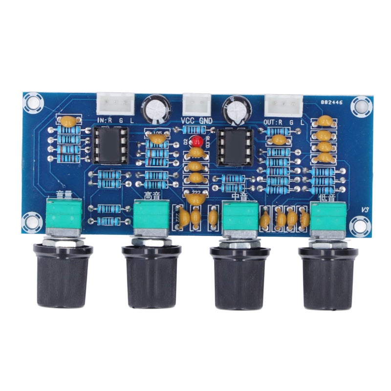 Dual Channel Preamplifier Board: DC 12V-24V Stable Work - NE5532 Chip High Efficiency, Stereo Preamp Module for DIY Audio & Digital Amplifier Matching - Image 3